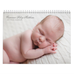 Calendário de Parede Personalizado para Recém-Nasc