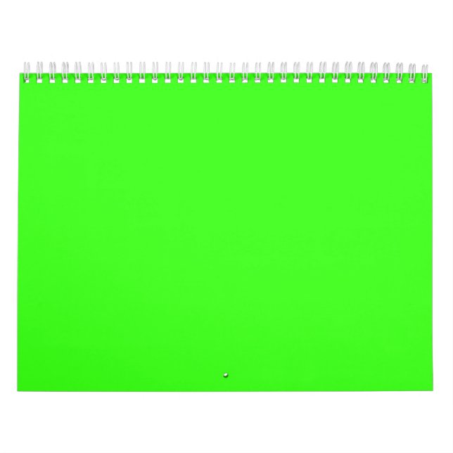 Calendário de Parede Personalizado Verde Neon (Capa)