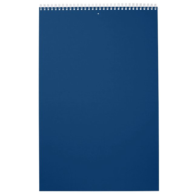 Calendário de Parede Personalizável Azul-Meia-Noit (Capa)
