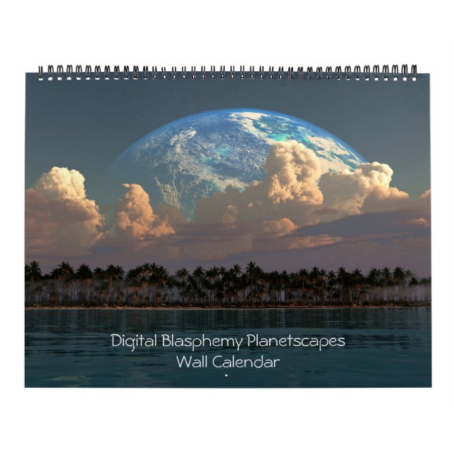 Calendário de Parede Planetscapes de Blasfêmia Dig (Capa)