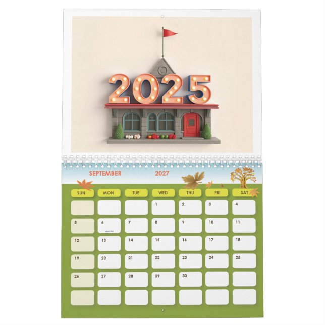 Calendário de Parede Premium 2025 - Na moda e func (Set 2027)