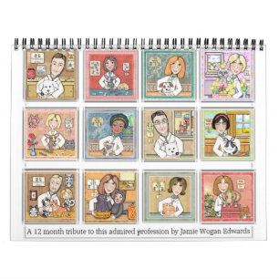 Calendário de parede profissional veterinário 20