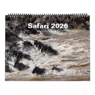 Calendário de Parede Safari Wildlife 2026 (Big Cin