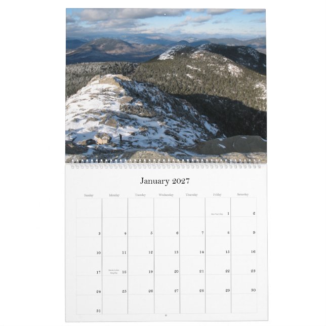 Calendário de parede selvagem de 2013 grande New (Jan 2027)