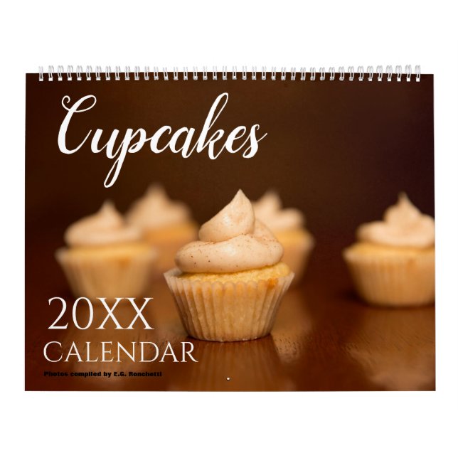 Calendário de Parede Temático de Cupcake 2027 de P (Capa)