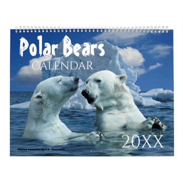 Calendário de Parede Temático de Urso Polar 2027 d (Capa)