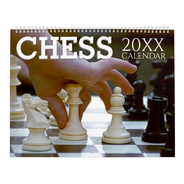 Calendário de Parede Temático de Xadrez 2027 (Capa)