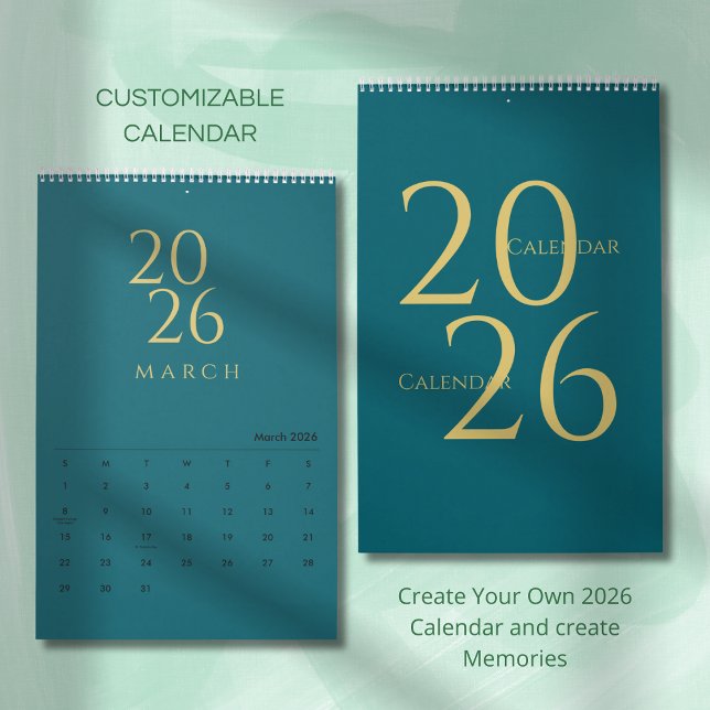 Calendário de Parede Tons Neutros Minimalista (Criador carregado)