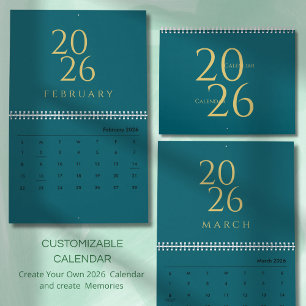Calendário de Parede Tons Neutros Minimalista