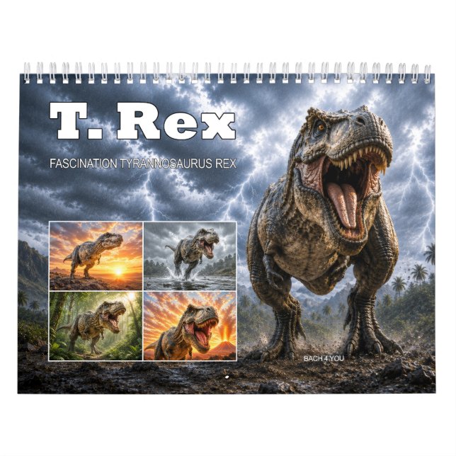 Calendário de Parede Tyrannosaurus Rex (Capa)