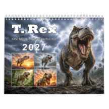 Calendário de Parede Tyrannosaurus Rex – 2027