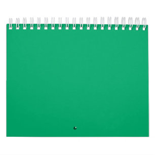Calendário de Parede Verde Esmeralda - Design Pers