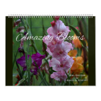 Calendário de Paredes Incríveis Blooms Flores