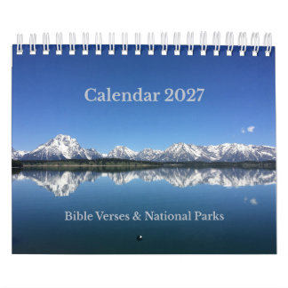 Calendário de Parques Nacionais Versículos da Bíbl