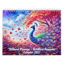 Calendário de Pavões Botânicos – Plumagem Sazonal