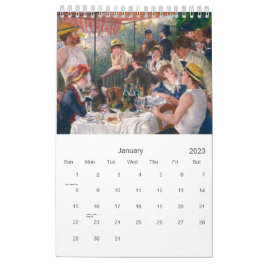 Calendário de Pierre-Auguste Renoir.