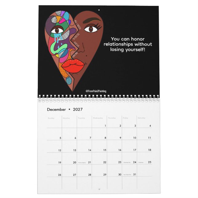 Calendário De Pintura 2026: Do Sofrimento à Arte (Dez 2027)