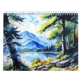 Calendário de Pintura da Natureza Verde