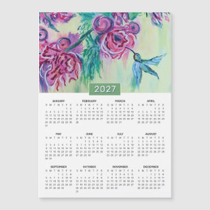 Calendário de Pintura de Beija-flor Colorido 2027