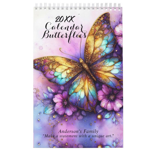 Calendário de Pintura de Borboletas (Capa)