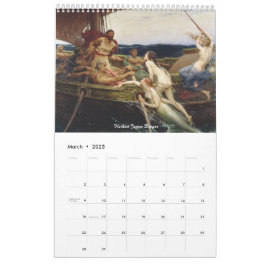 Calendário de Pinturas Clássicas Sereia