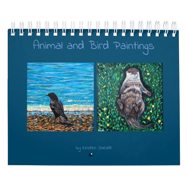 Calendário de Pinturas de Aves e Animais (Capa)