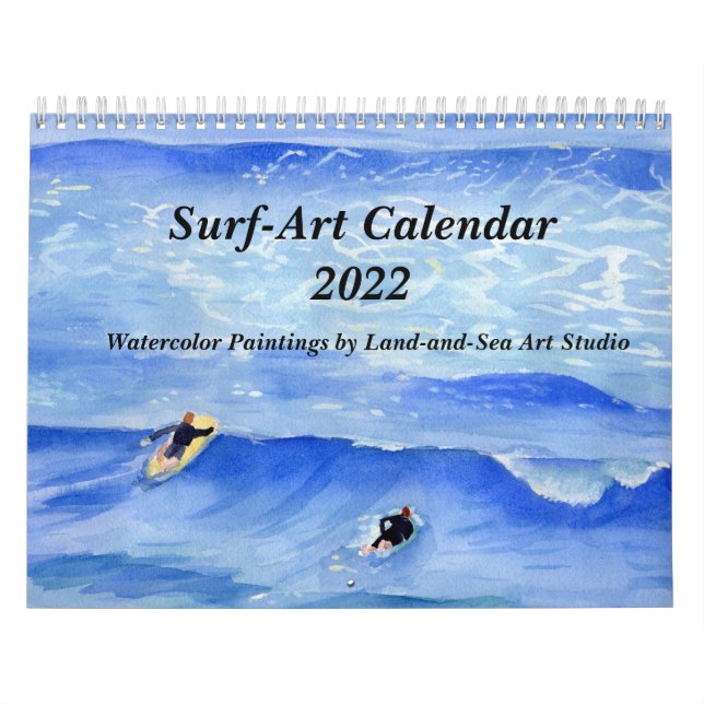 Calendário de Pinturas de Cores de Aquarela com su (Capa)