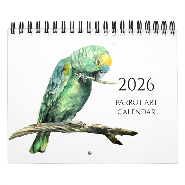Calendário de pinturas de papagaios (Capa)