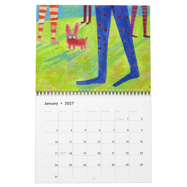 calendário de pinturas pequenas (Jan 2027)