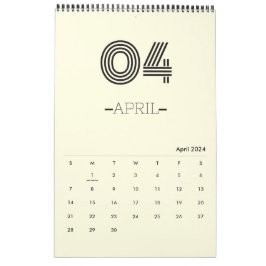 Calendário de Planejadores Minimalista