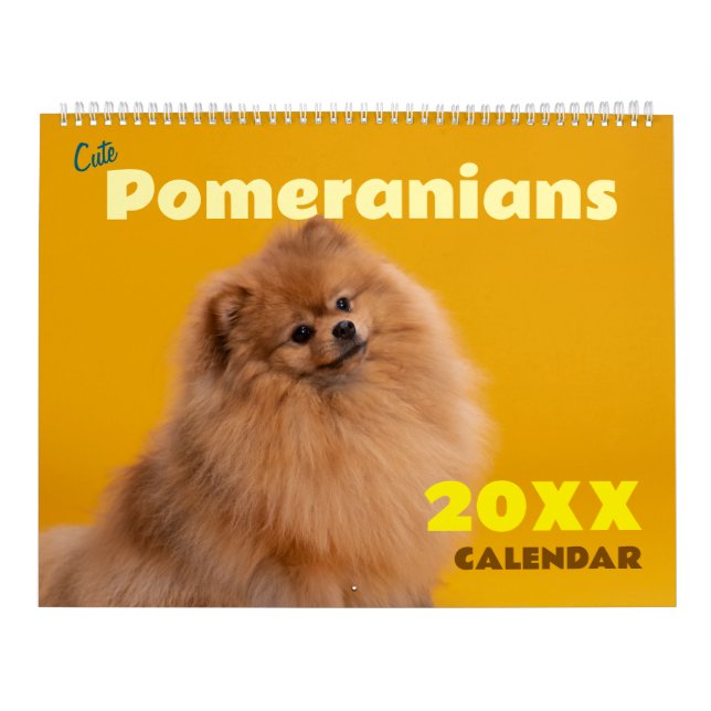 Calendário de Pomerânias Fofas 2027 Cães (Capa)