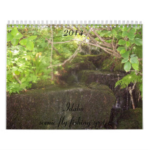 Calendário de pontos cénicos da pesca com mosca 