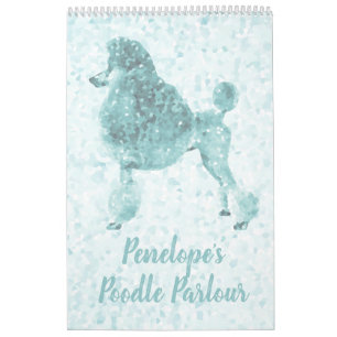 Calendário de Poodle de Gelo Azul