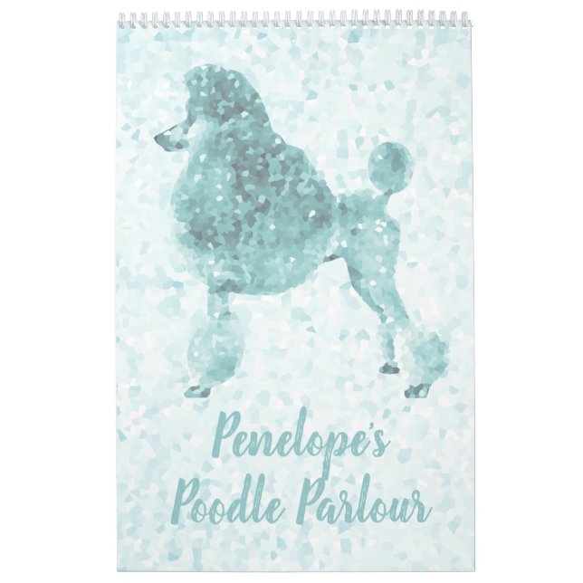 Calendário de Poodle de Gelo Azul (Capa)