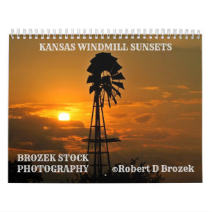 Calendário de Pôrs do sol do Kansas Windmill