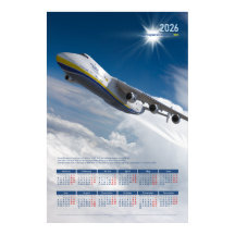 Calendário de Poster em Tributo ao Antonov An-225 