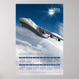 Calendário de Poster em Tributo ao Antonov An-225 