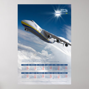 Calendário de Poster em Tributo ao Antonov An-225 