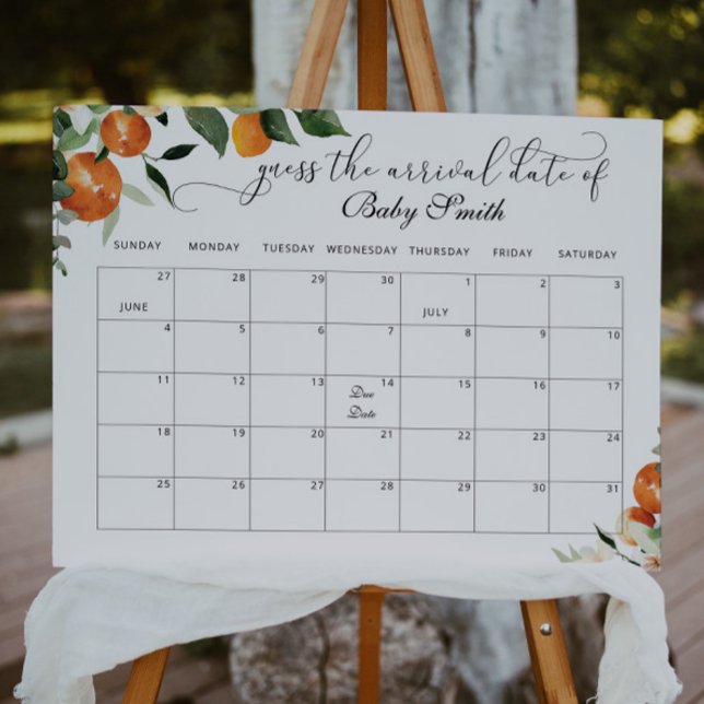 Calendário de Poster para Adivinhar a Data de Nasc (Criador carregado)