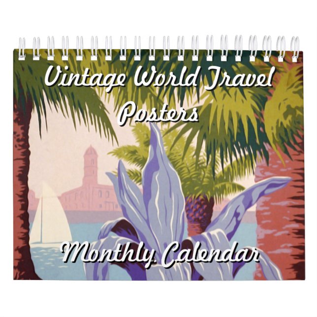 Calendário de Posteres de viagens do Mundo Vintage (Capa)