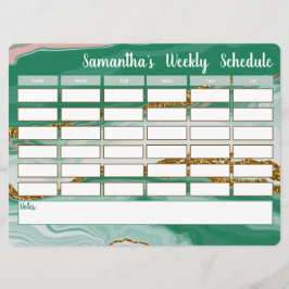 Calendário de Programação Semanal Personalizada