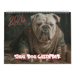 Calendário De Pup Gangster 2026, Cão-Pó