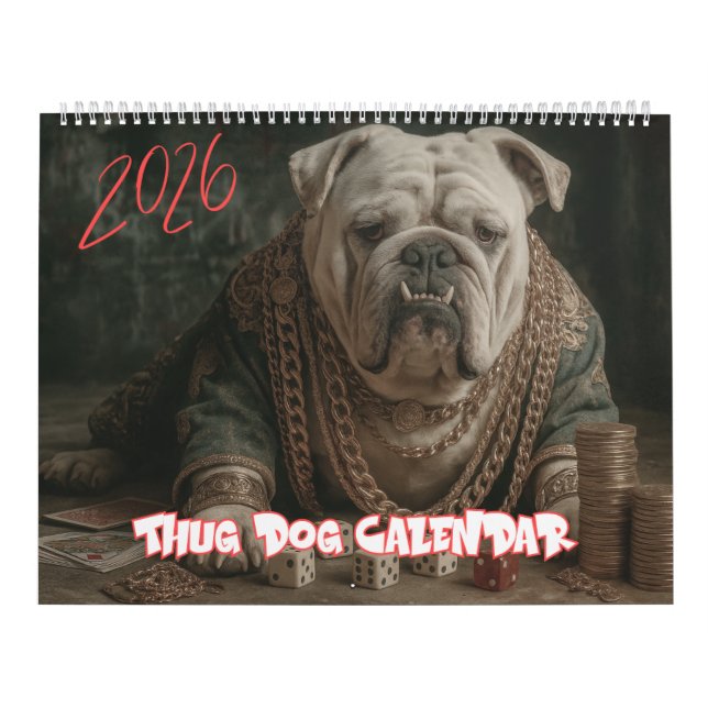 Calendário De Pup Gangster 2026, Cão-Pó (Capa)