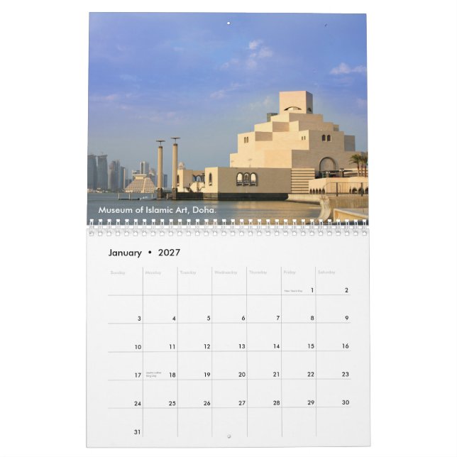 Calendário de Qatar (Jan 2027)
