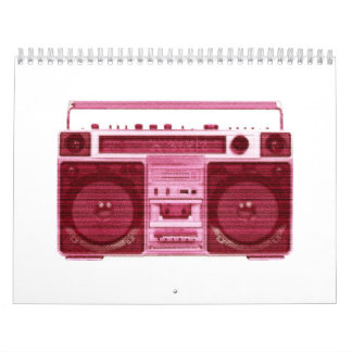 calendário de rádio retro
