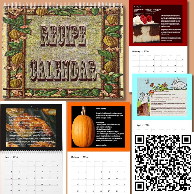 Calendário de Receita 20XX (Home Cooking Recipe Lover Kitchen 20XX Calendar)