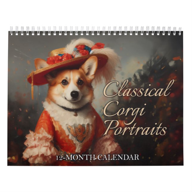 Calendário de Retratos Clássicos de Corgi (Capa)