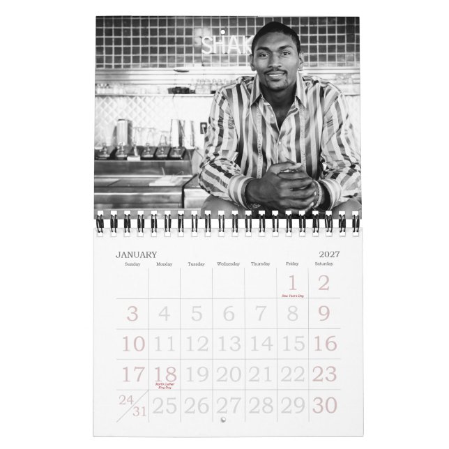 Calendário de Ron Artest 2010 (Jan 2027)