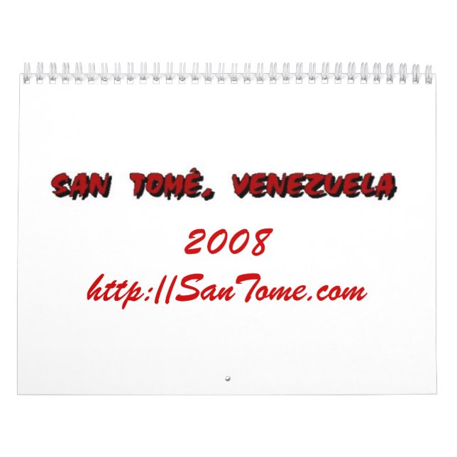 Calendário de San Tome', Venezuela 2008 (Capa)