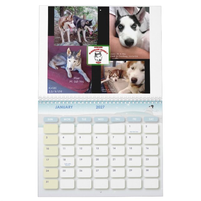 Calendário de SASHA 2009 (Jan 2027)